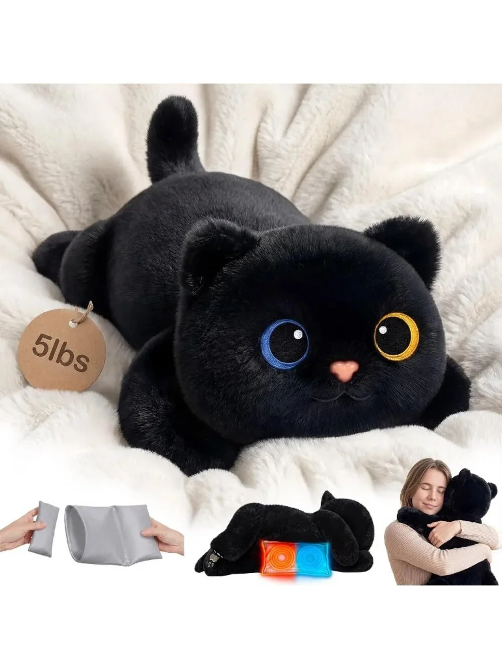 Black Cat Weighted Plush 2-5 Lbs 23